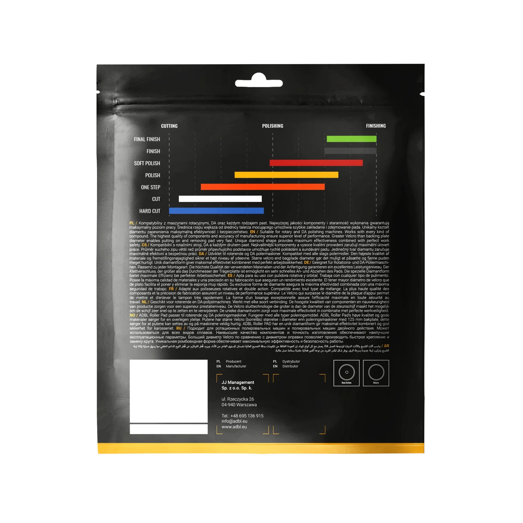 ADBL Roller Polierpad DA Finish 75mm