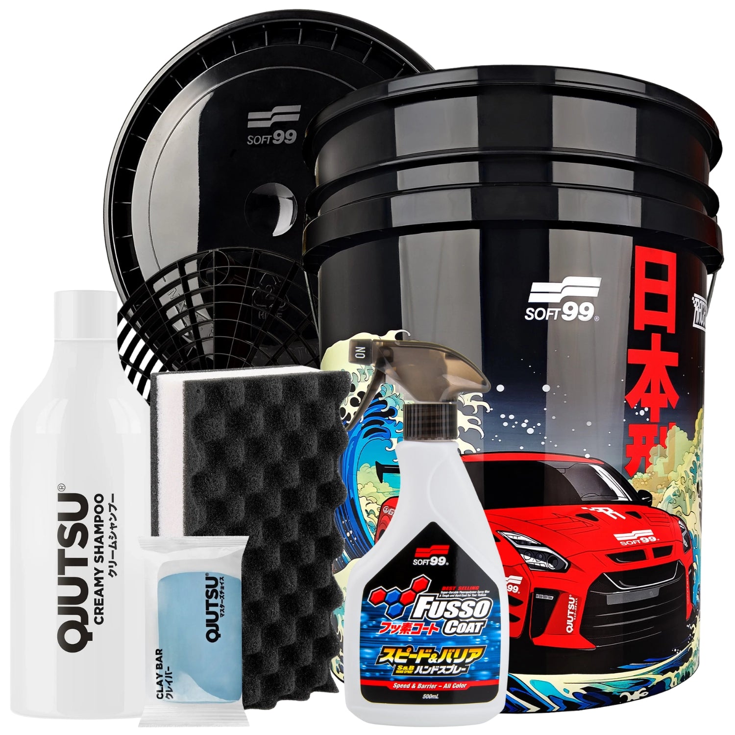 SOFT99 JDM Wascheimer Set 19L inkl. Zubehör (7-teilig)