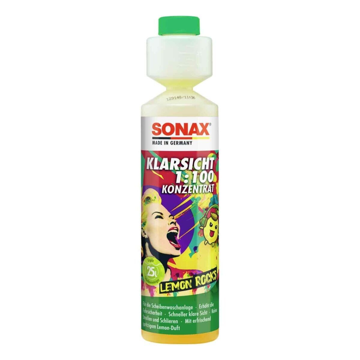 SONAX KlarSicht 1:100 Konzentrat Lemon Rocks 250ml - Pitstopstore - Scheibenwaschanlage - 1