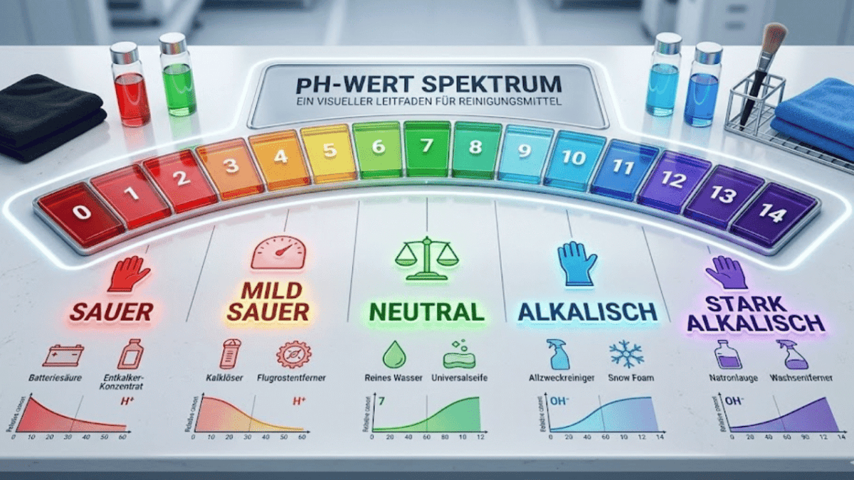 pH-Wert in der Autopflege: Alkalische und saure Reiniger einfach erklärt