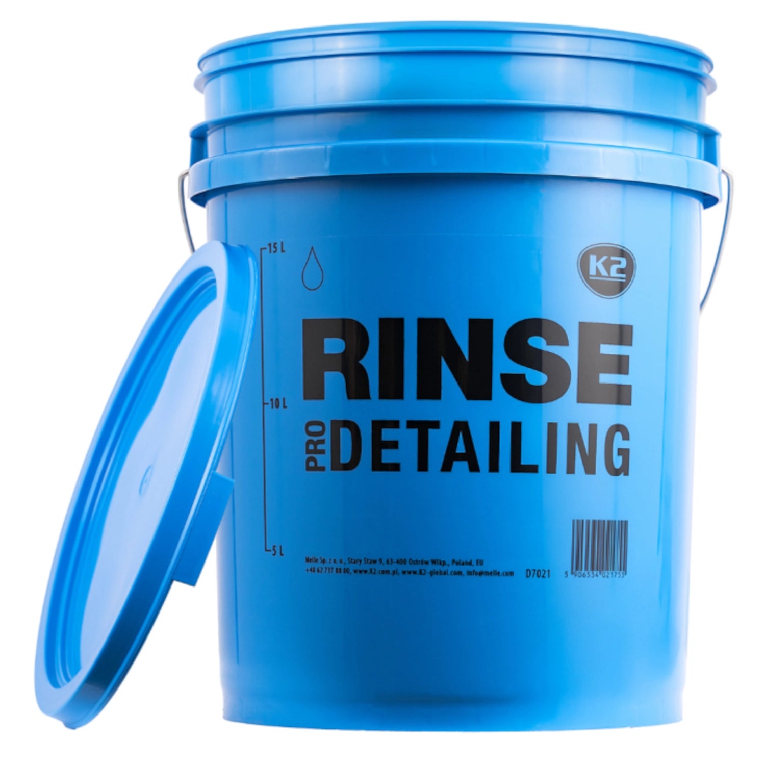 K2 RINSE Wascheimer Grau 20L mit Deckel